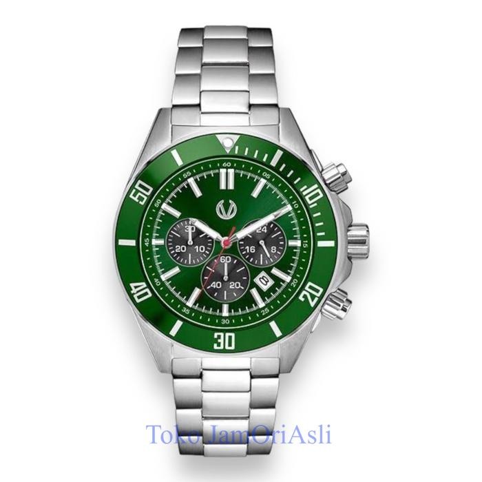 Promo Original Jam Tangan Pria Christ Verra CV 5807121G-11 GRN Green Dial Garansi Resmi 2 Tahun