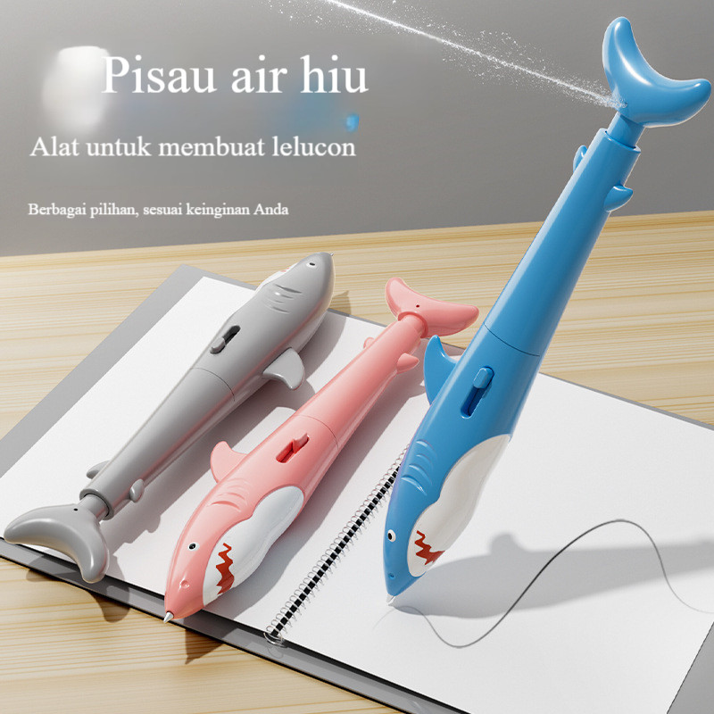 

【COD】Pulpen Pistol Air Hiu/Alat Tulis Lucu/Mainan Semprot Air Tekan-Tekan yang Menyenangkan