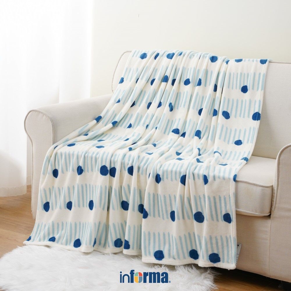 Informa 150X200 cm Selimut Microfiber Print Onyx Blanket Selimut Ranjang Pelapis Tempat Tidur Blanke