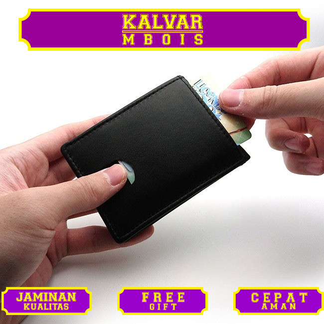 Dompet Kulit Pria Tipis Mini Slim Wallet (Kulit Sapi Asli)