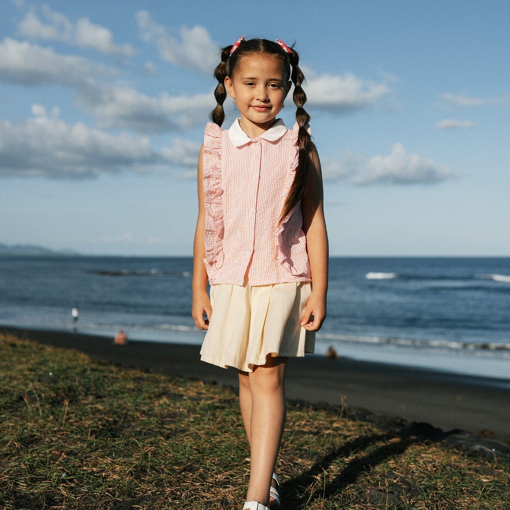 LEWIS EMMA - Frill Top (2-14 Tahun) Atasan Anak Perempuan Tanpa Lengan