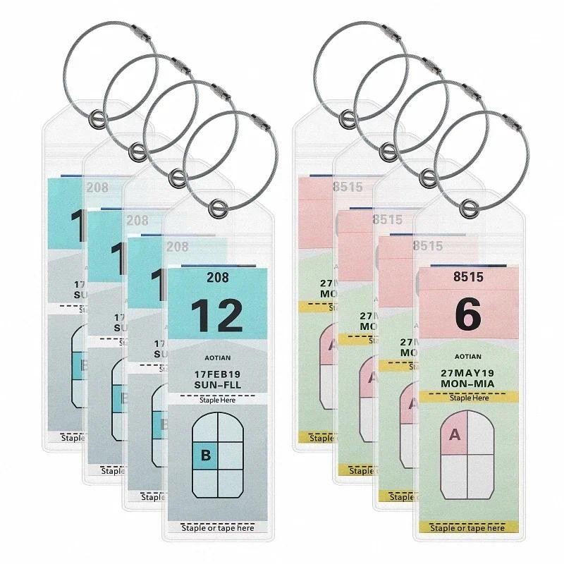 8 Pieces Cruise Luggage Tags for Royal Caribbean Ships and Celebrity, Clear Tags Cruise Travel Essen