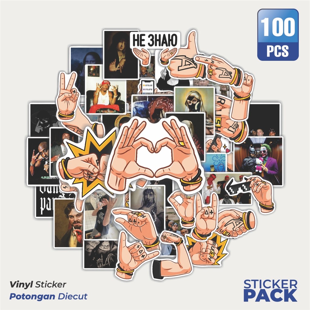 

MURAH 100 PCS Stiker Vk Adrenaline Rush Waterproof Aesthetic- Untuk Laptop, Motor, dan Helm - Paper Stationery Pack