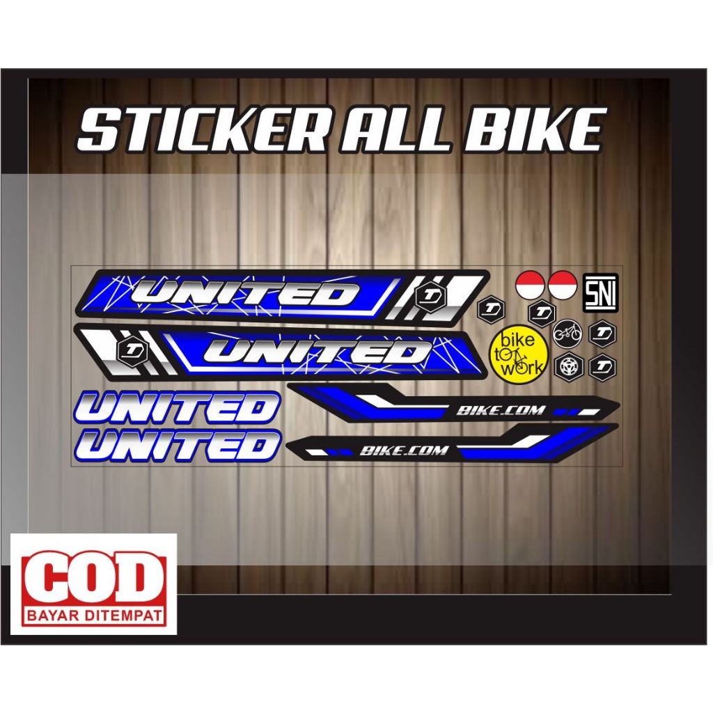 STIKER SEPEDA VARIASI / stiker all sepeda/ striping stiker bmx /striping lis motif united / striping