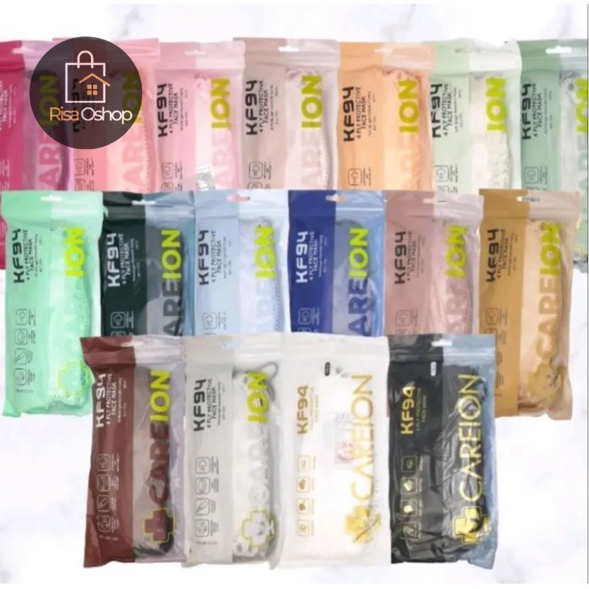 RISAOHOP - MASKER KF94 CAREION / 4PLY / 5PLY /CAREION /NON HIJAB/ MASKER KF94 CANTOL