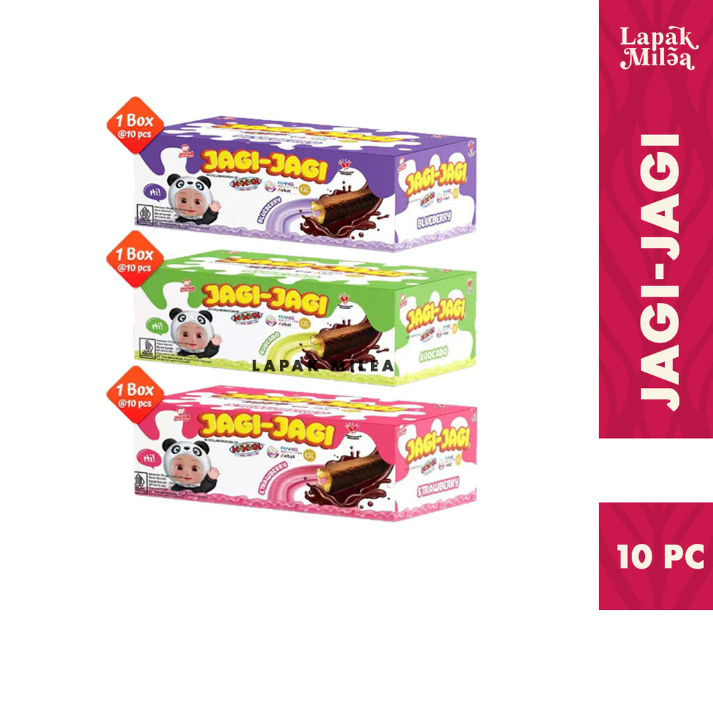 

Jagi Jagi Wafer Long Stik Lumer Bersalut Coklat Manis Isi 10 pc