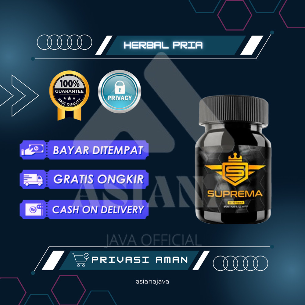 Suprema Kapsul Herbal Asli Original 100% Bpom 0BAT Capsules Halal Oba Laki laki Cepat Pria Oba Supre