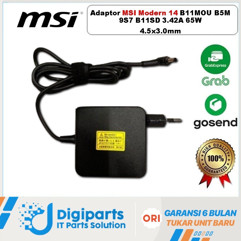 ORI Charger Adaptor Laptop MSI Modern 14 B11MOU B5M 9S7 B11SD 65W