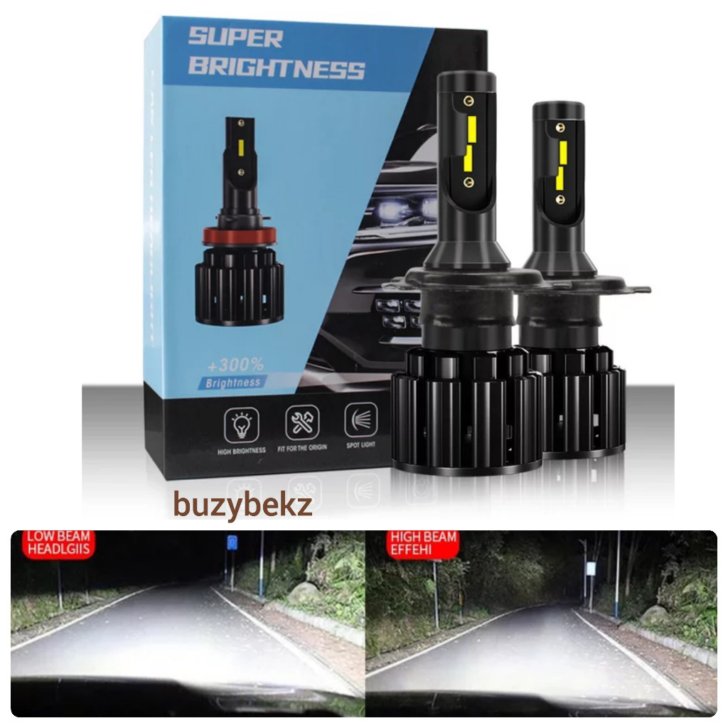 LYNNE.SHOP BZL LAMPU LED S8 H4 H11 H8  H9 H16 9005 HB3 9012 HIR2 H1 H7 HEADLAMP FOGLAMP MOBIL CSP CH