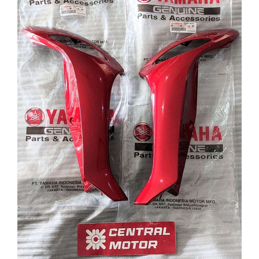 SAYAP COVER BODY BODI COWLING DEPAN MERAH MARUN METALIK FINO FI 115 125 ORIGINAL ASLI YAMAHA 1YD-F83