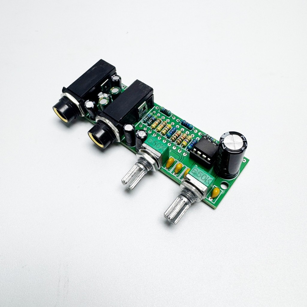 TONE CONTROL DOUBLE LAYER PRE AMP MIC 4558 2 SOKET MIC