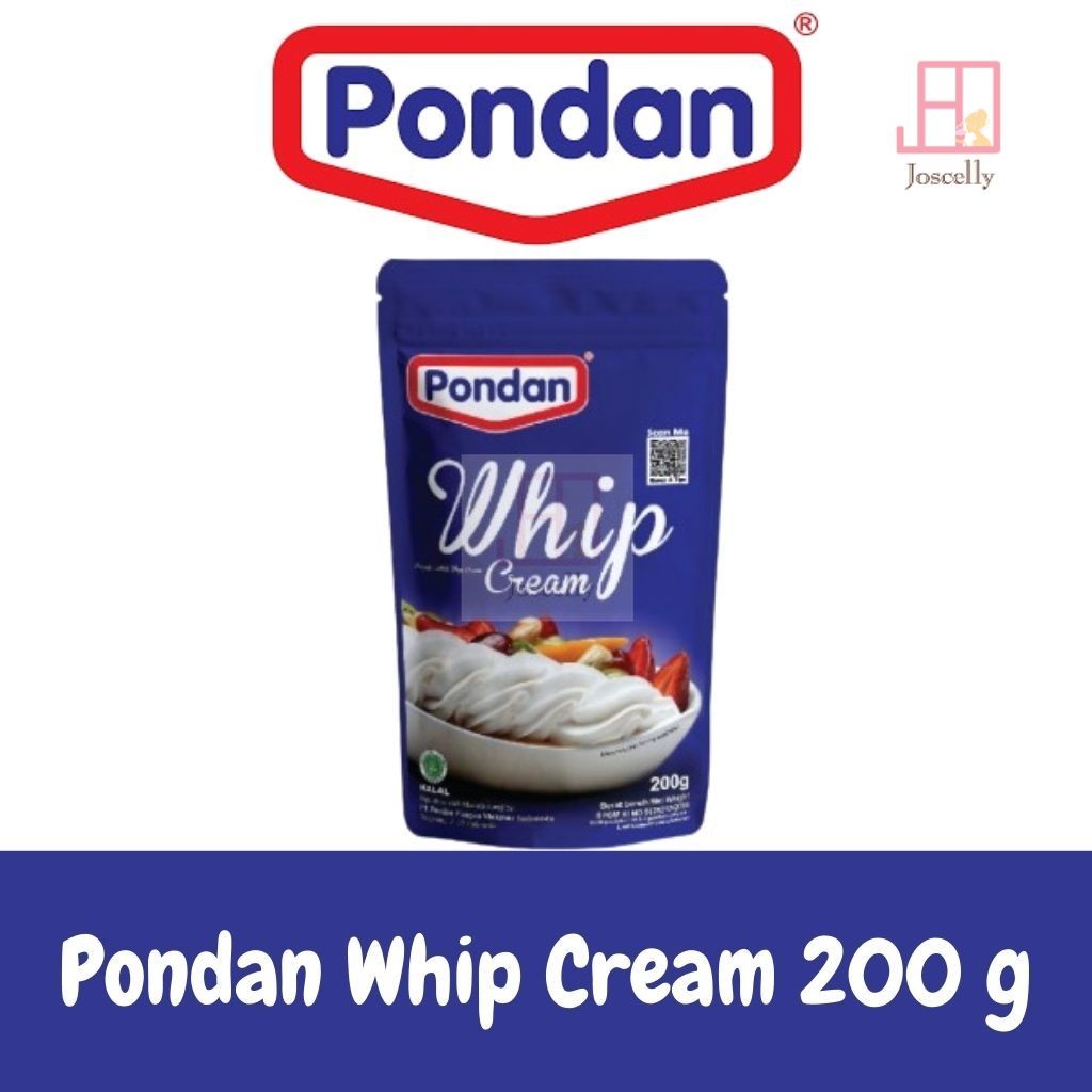 

JOSCELLY.ID Pondan Whip Cream Pouch / Bubuk Instan Krim Kue Whipping 200 gr