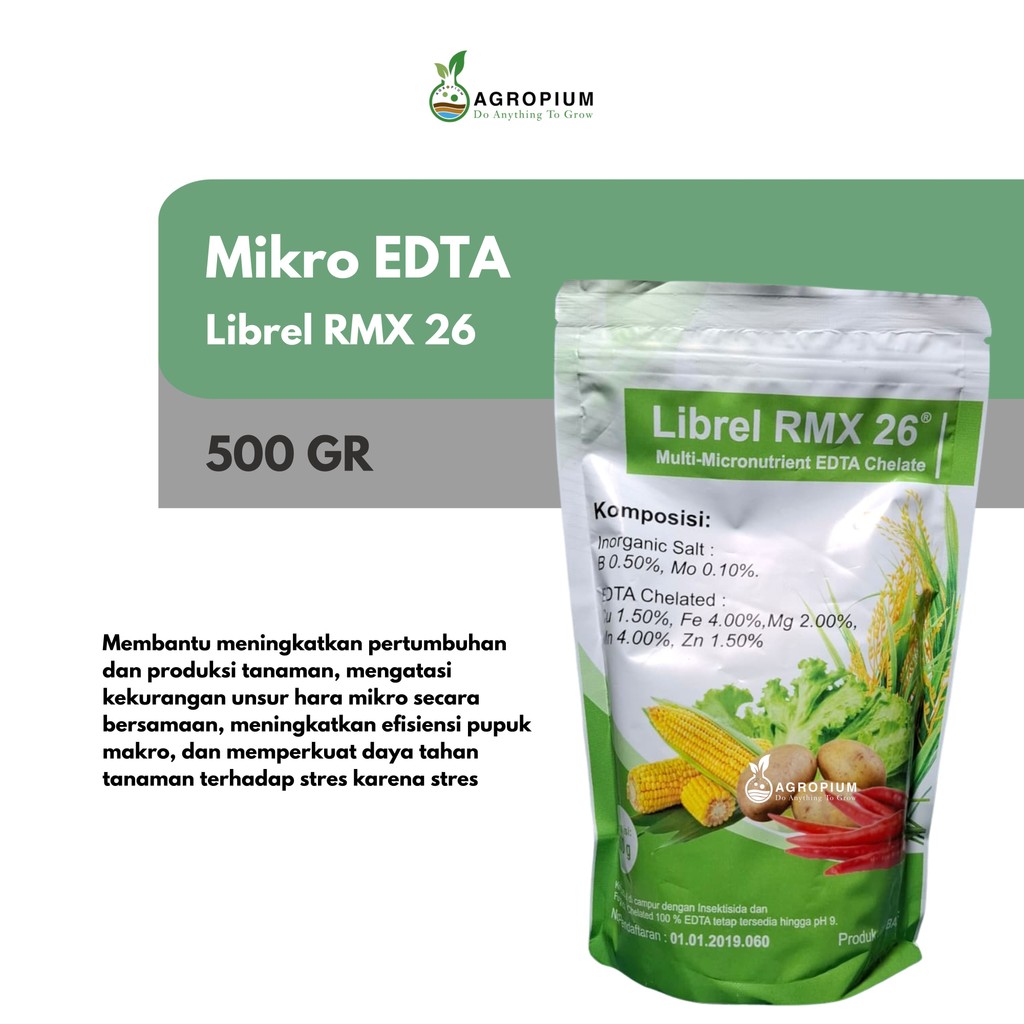 PUPUK MIKRO LIBREL RMX 26 MULTI EDTA CHELATE 500 GRAM