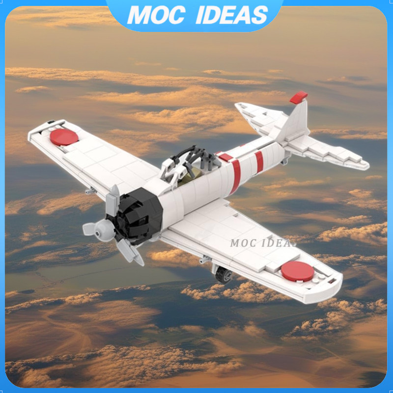 WW2 military MOC Buig Blocks A6M2 Zero fighter 1:42 Scale Brick Assembly Model Y ild Toy Xmas Gift o