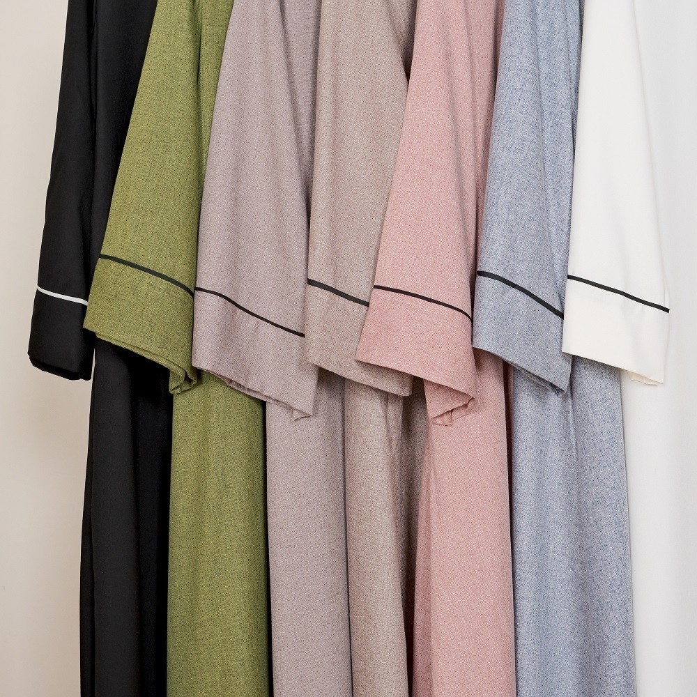 MACIAS_ Le Khari Vilo Gamis Putih Umroh Polos Katun Madinah Gamis Busui Size S - XL