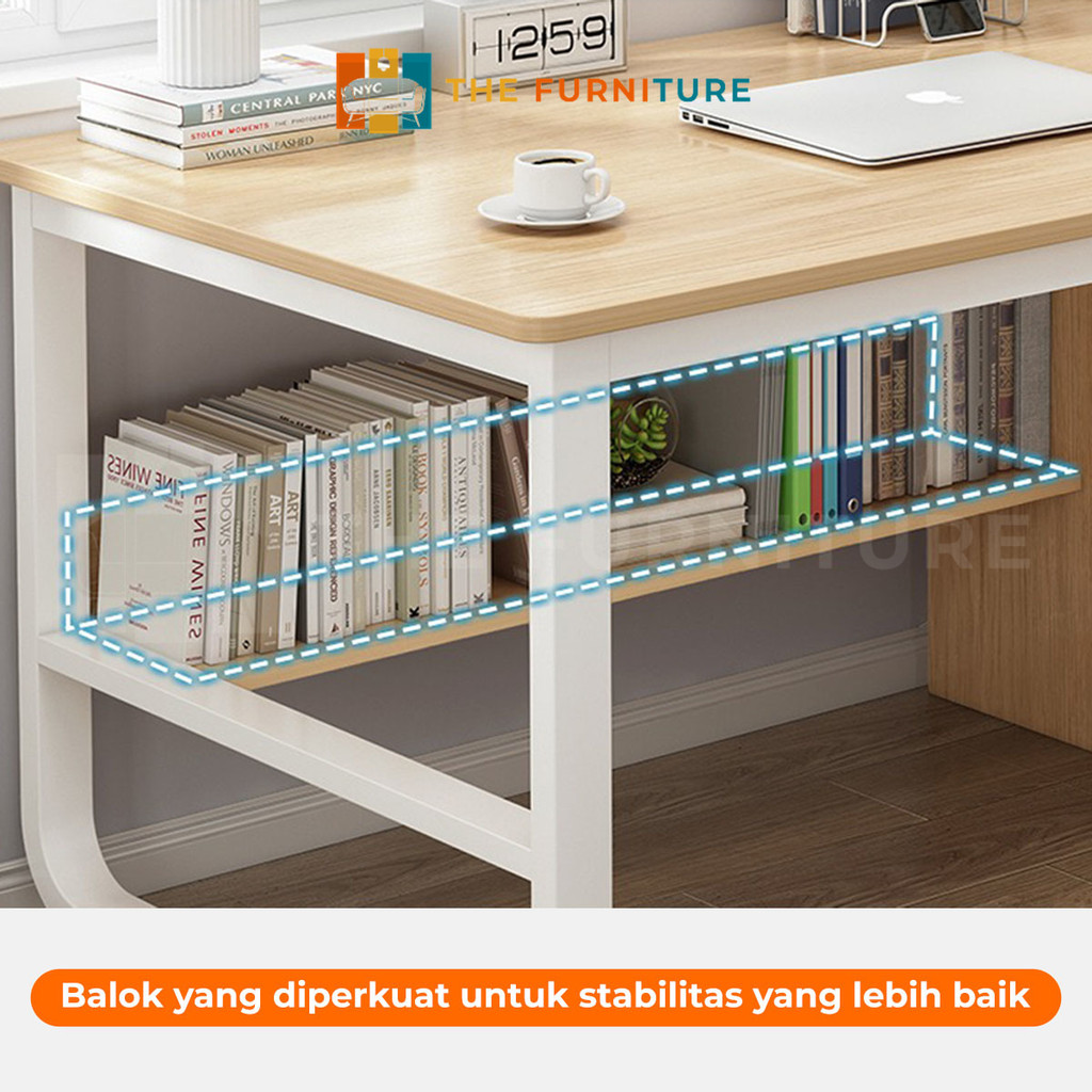 Latopia_ The Furniture - Meja Kantor / Meja Komputer / Meja Kerja Minimalis / 120Cm Meja Belajar /