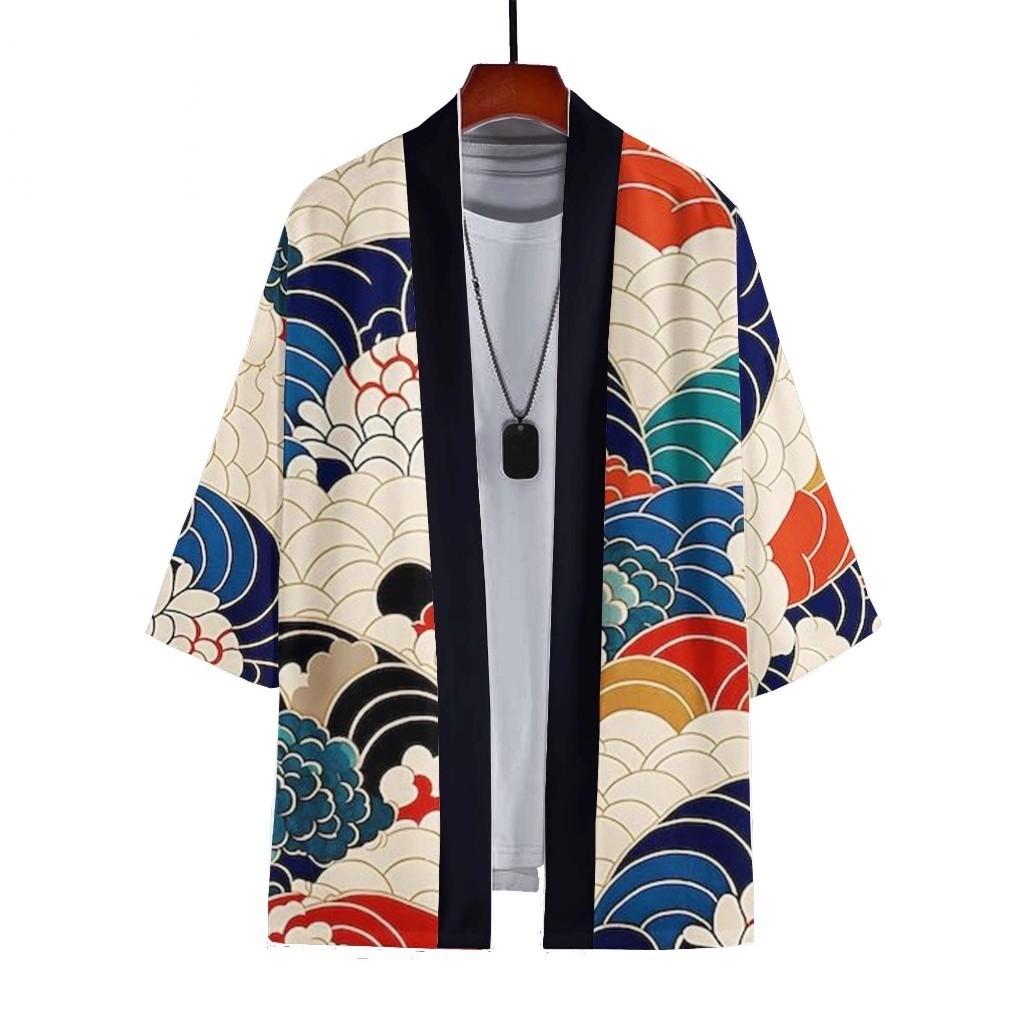 Haori Kimono Sweaters & Cardigans Pria Korea Style Jas Kardigan Blazer Haori Unisex