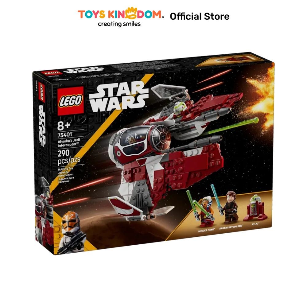 Toys Kingdom Lego Star Wars Ahsokas Jedi Interceptor Set 290 Pcs 75401 - Merah Kids Toy Toys Block B