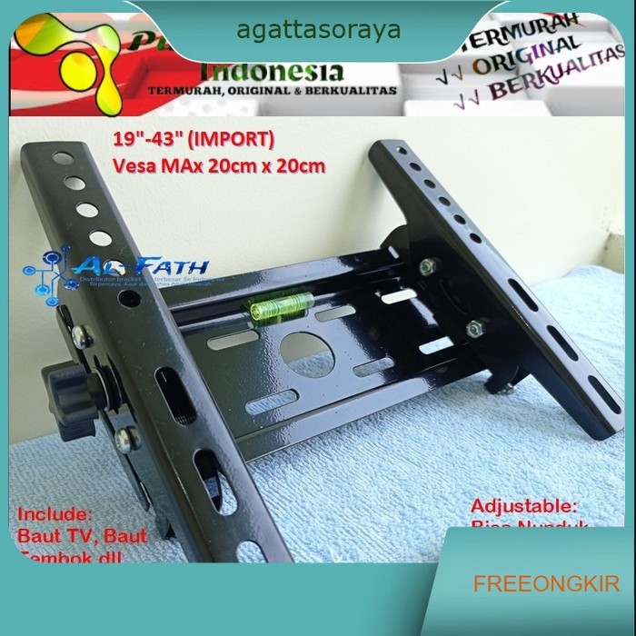 Bracket TV PANASONIC 19 s/d 43 inch IMPORT QUALITY Garansi 100% cocok