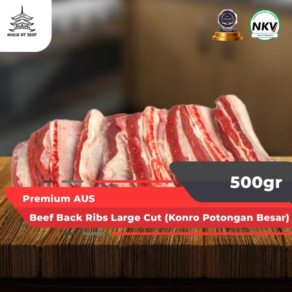 Daging Sapi Iga Konro Utuh AUS Back Ribs Potongan Utuh Premium