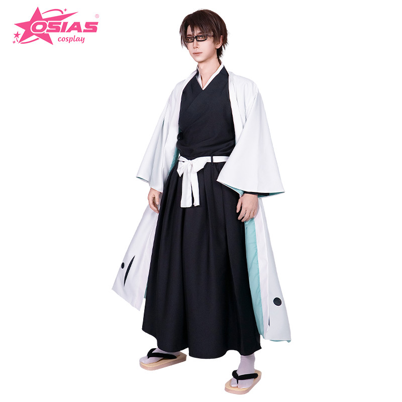OSIAS Aizen Sousuke Cosplay Costume Set Aizen Sousuke wig Aizen Sousuke shoes  BLEACH