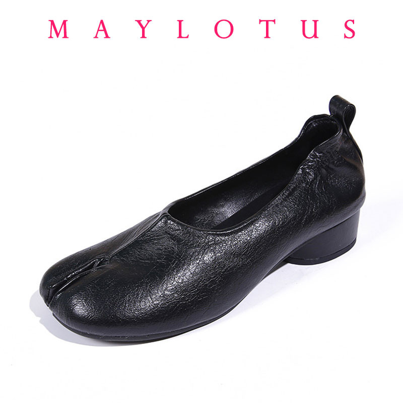 Designer Tabi Shoes ninja 5cm heel Soft Bottom Loafers Microfiber Comfy Flats Brief Laes Moccas Tabi