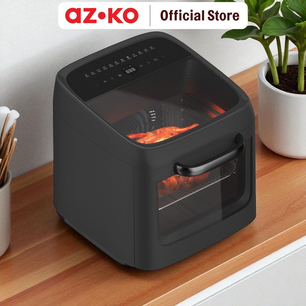 AZKO Klaz 12 ltr Air Fryer Oven Digital Crystal 1200 Watt - Hitam Fryer Oven Panggang Fryer Oven Ala