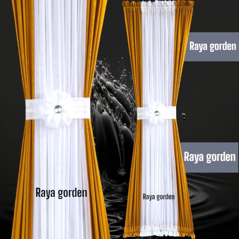 TERBARU Gorden Jendela Minimalis kombinasi vitras Poil Infor dan Katun Embos premium. Untuk Jendela 