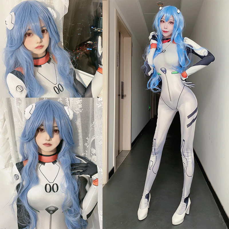 Anime Ayanami Rei Asuka Cosplay Jumpsuits Unisex Zentai Catsuit Halloween Costumes Sexy Girls Bodysu