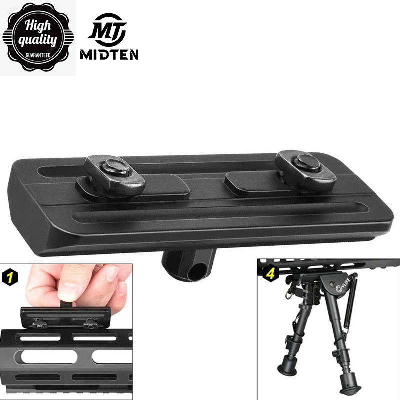 MidTen Fit M lok 6 9 Mount Handguard Adapter Black Low Profile Rifle Accessory Harris Picatinny Bipo