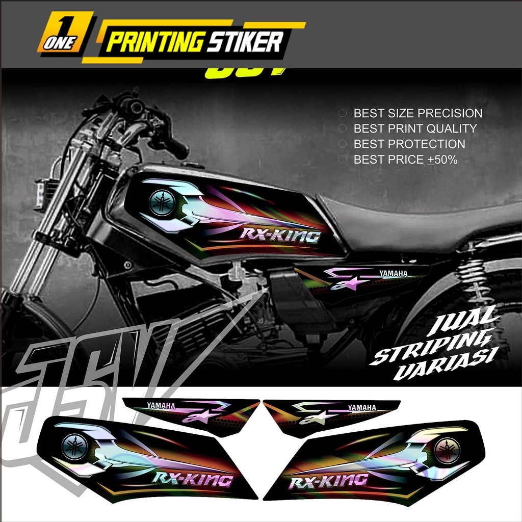 Stiker Motor Yamaha Rx King New Variasi Scorpion Striping Sticker Lis Aksesoris Original Cobra Carbo