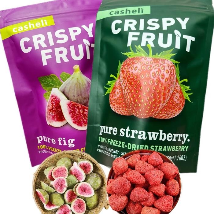 [SIMARI] Snack Makanan Casheli Bundle 100g Kering Beku Buah Ara & 50g Kering Beku Strawberi - Food S