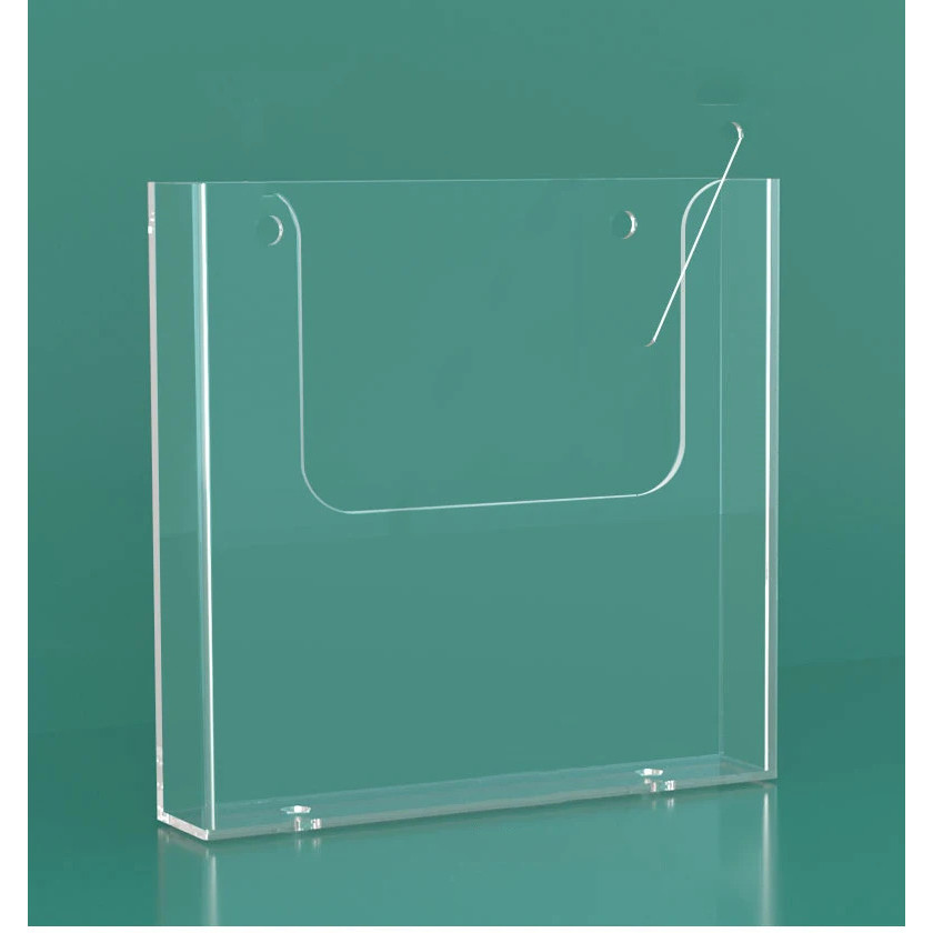 Clear Acrylic Brochure Holder, A4/A5 Brochure Shelf Wall Mount Flyer Holder Clear Literature Holders