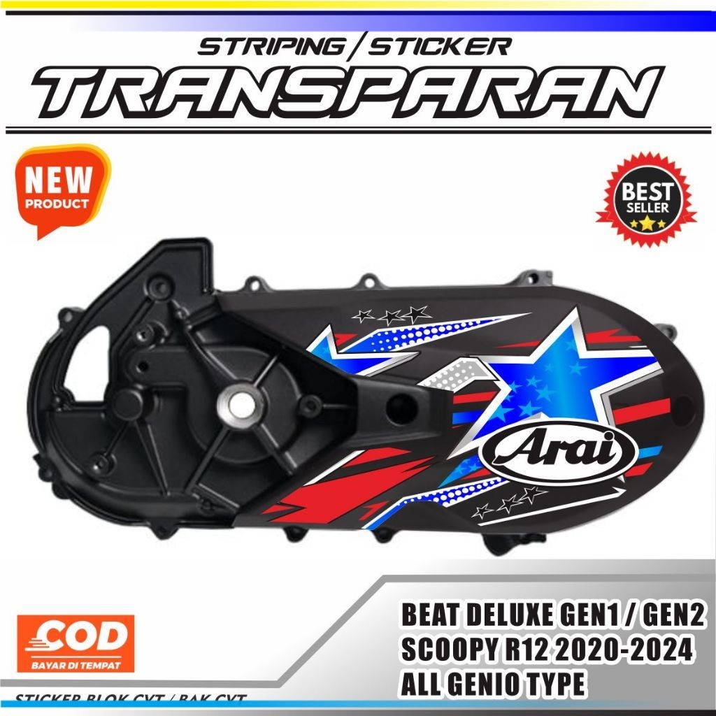 STKER BAK CVT / STKER BLOK CVT GENIO / STIKER CVT SCOOPY NEW BEAT DELUXE NEW / CVT