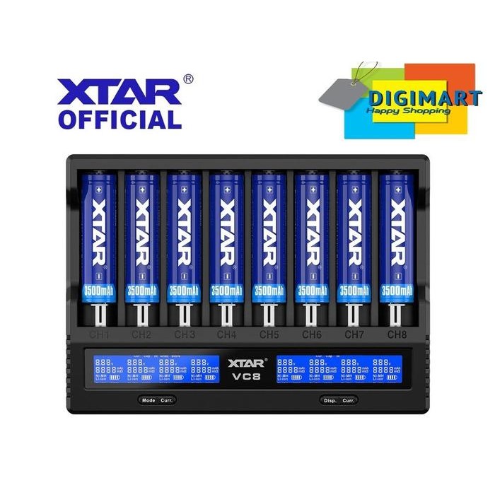 [VELFOX] XTAR VC8 Charger Type-C 8x21700 Protected Battery Charger