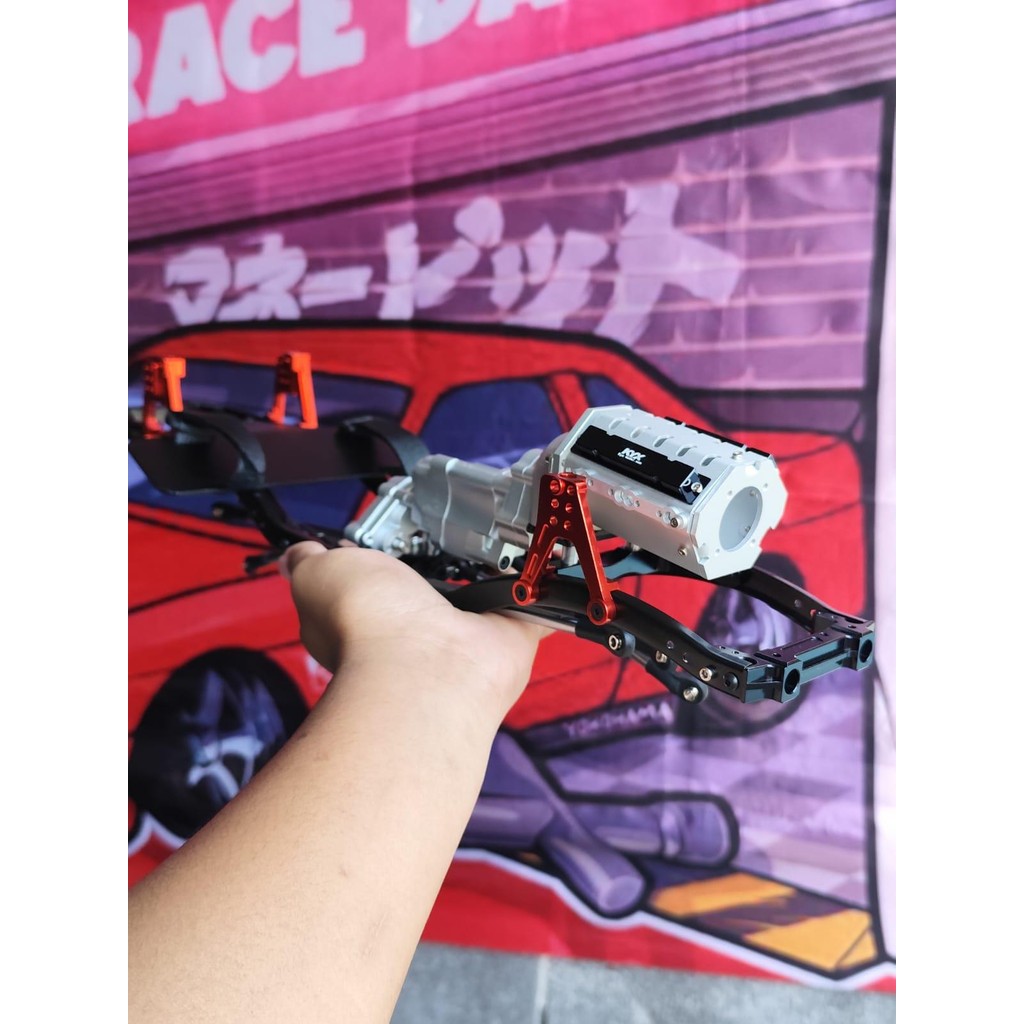 KYX SCX10 II RC Adventure Kit (313mm) V8 Gearbox Straight Axle