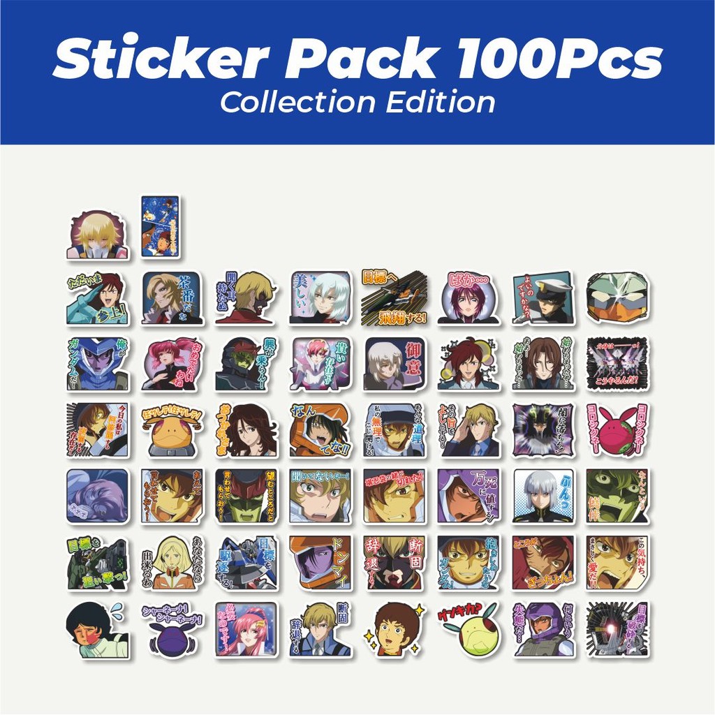 Hot Stiker Stiker Gundam Pilot Anime V2 Lucu Anti Air Stikers Berperekat Waterproof Sticker Decal Bu