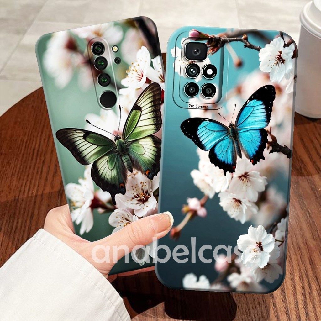 Softcase REDMI 9 8 10 4G 10 5G note 7 7pro note 8  8pro note 10 pro 4G/5G Poc0 x3 Gt G Motif Butterf