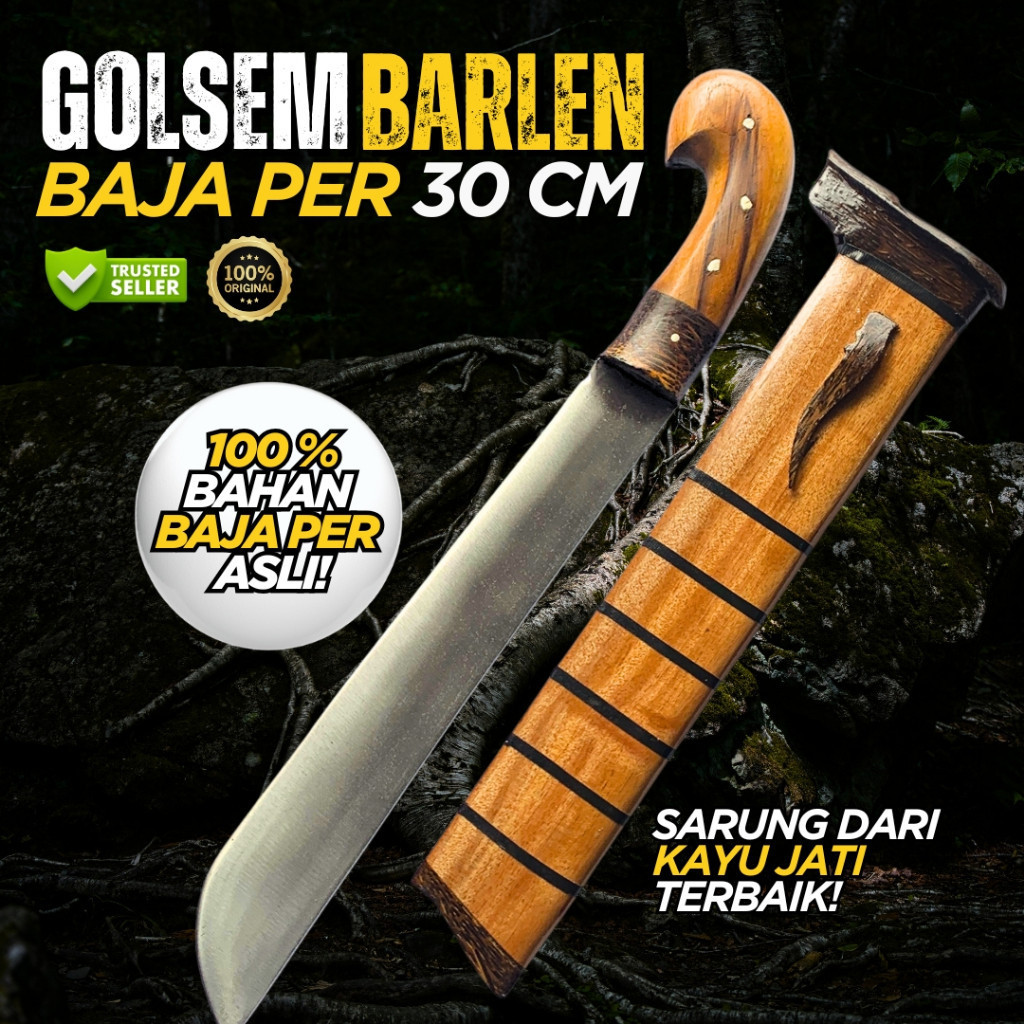 GOLOK BAJA  PER ASLI MODEL BARLEN PANJANG 30CM Peralatan Berkebun