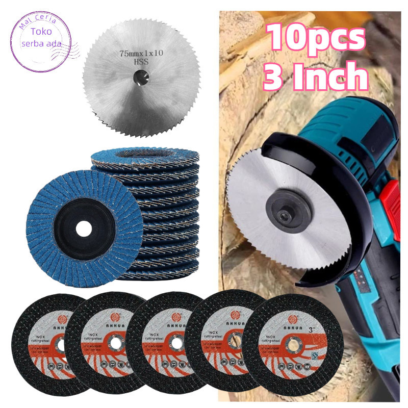 3 Inch Cutting Whee Circular Saw Blade 10pcsMata Potong Kayu Gerinda 3 Inch GurindaMata Gerinda Mini
