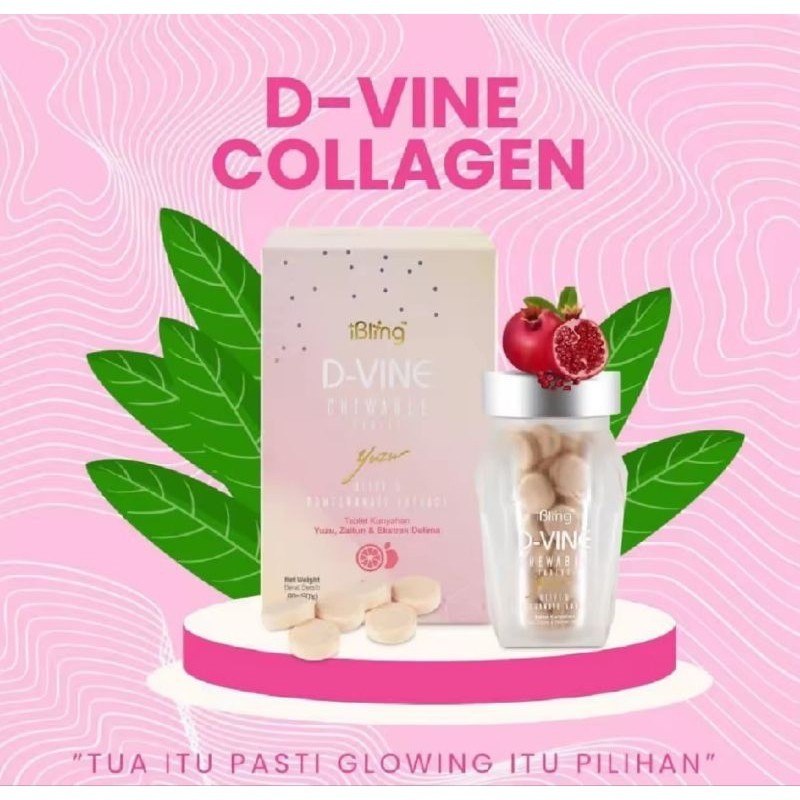 Dvine Collagen Asli Original 100% Isi 40 Butir Pemutih Badan Dvine Anti Aging