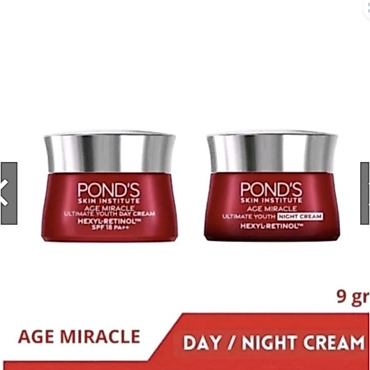 Ponds Age Miracle Day Cream / Night Cream 9gr | paket skincare | anti flek hitam | anti kerut
