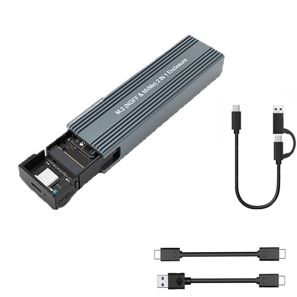 M2 Enclosure for NVMe SATA SSD, USBC 31 Gen 2 10gbps 5gbps for Samsung for WD M2 SSD NVMe Enclosure 