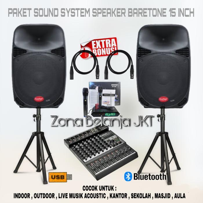 PAKET SOUND SYSTEM INDOOR OUTDOOR SPEAKER BARETONE 15 INCH ORIGINAL