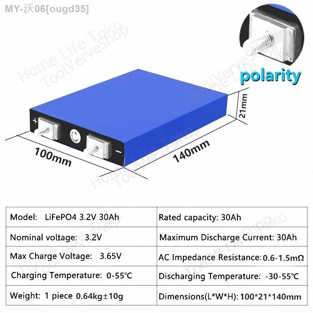 Fourclub_ [30Ah Catl/Byd Lifepo4 Baterai] Lifepo4 Baterai 30Ah Cell Lithium Iron Phosphate Deep