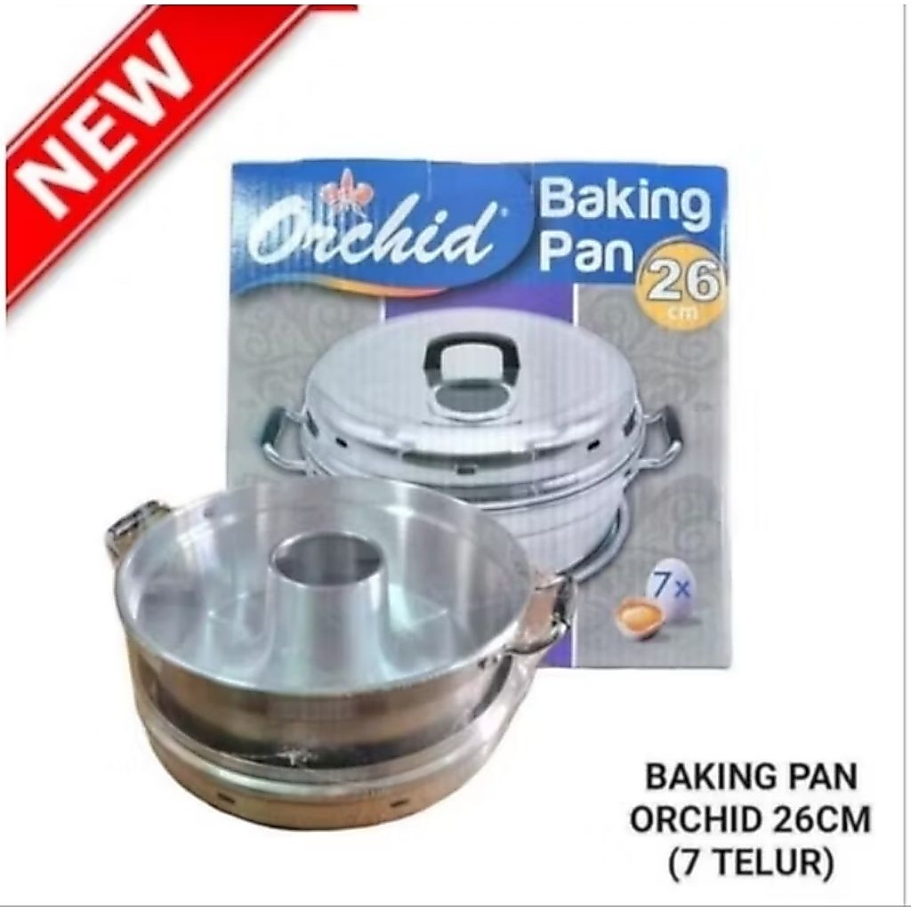 Baking Pan Orchid 22 24 26 28cm / Alat Panggang Kue Bolu