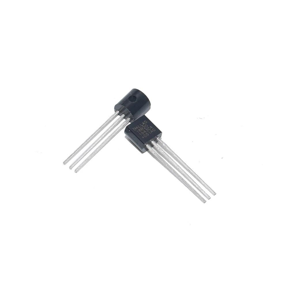 1/5/10/20pcs Sensor Suhu Chip Elektronik DS18B20 TO-92 18B20 chip IC DIY Termometer Digital Elektron