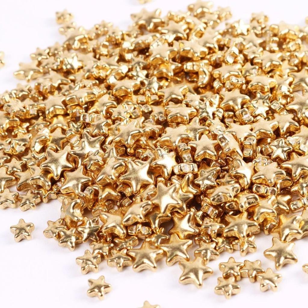 Hiasan Edible Sprinkle Star / Sprinkler  Kue / Hiasan Edible Star Gold
