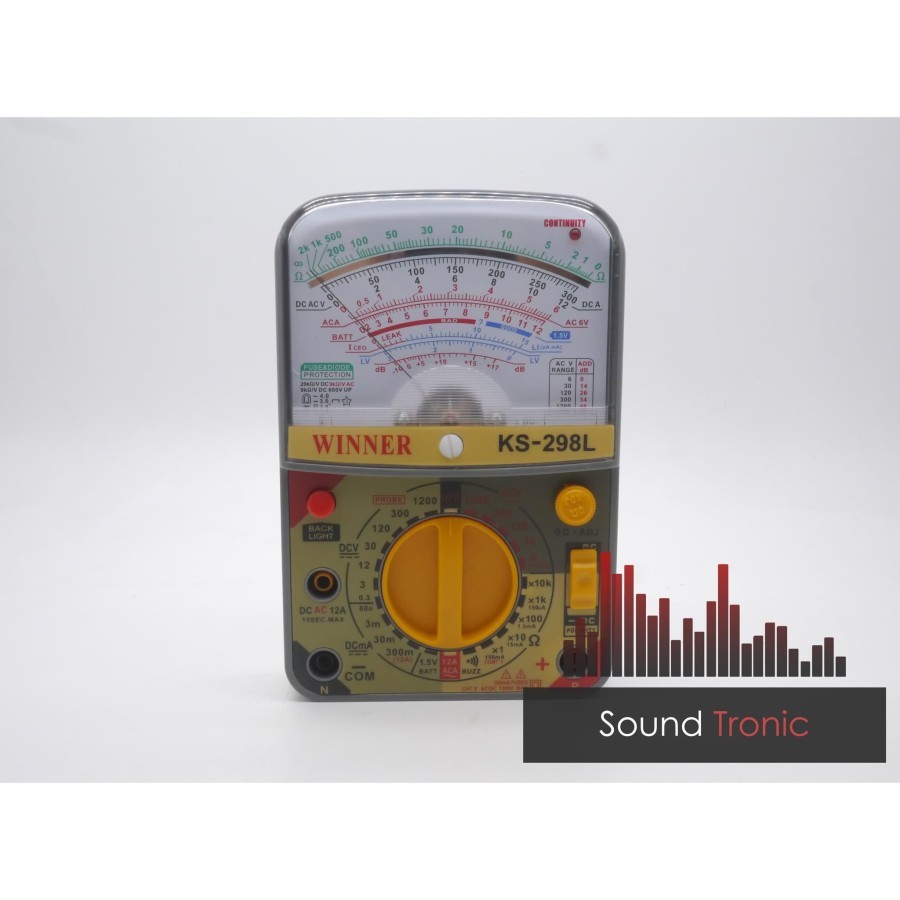 Winner Multimeter KS-298L - Hitam/Kuning (Refurbished)