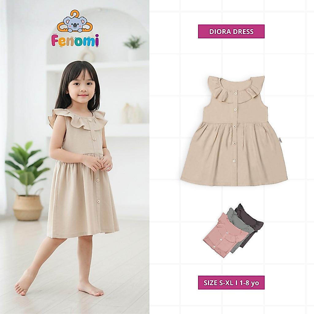 FENOMI - Dress Anak Perempuan 1-8 Tahun Diora Dress